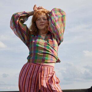 Rujuta Sheth Crossway Chex Greenwich Top Size Medium 51115